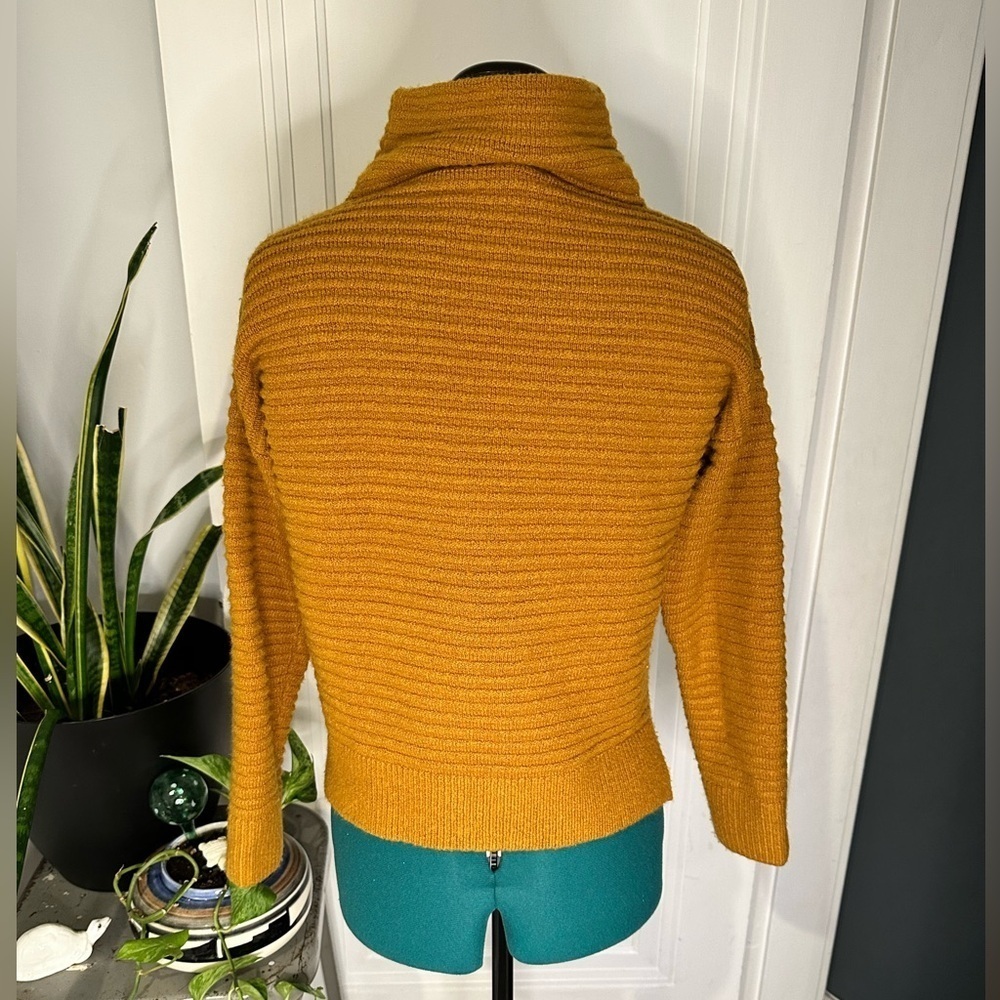Madewell mustard ribbed mock neck sweater XXS - Picture 6 of 10
